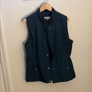 Merona Women's Navy Polka Dot Vest